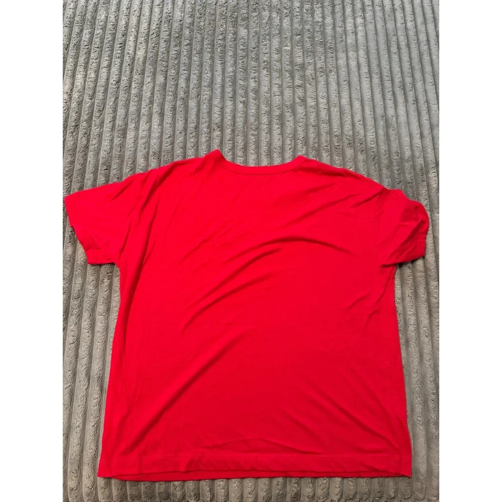 Old Navy Jolly Crew Graphic T-Shirt Mens Medium Red Short Sleeve Holiday Tee